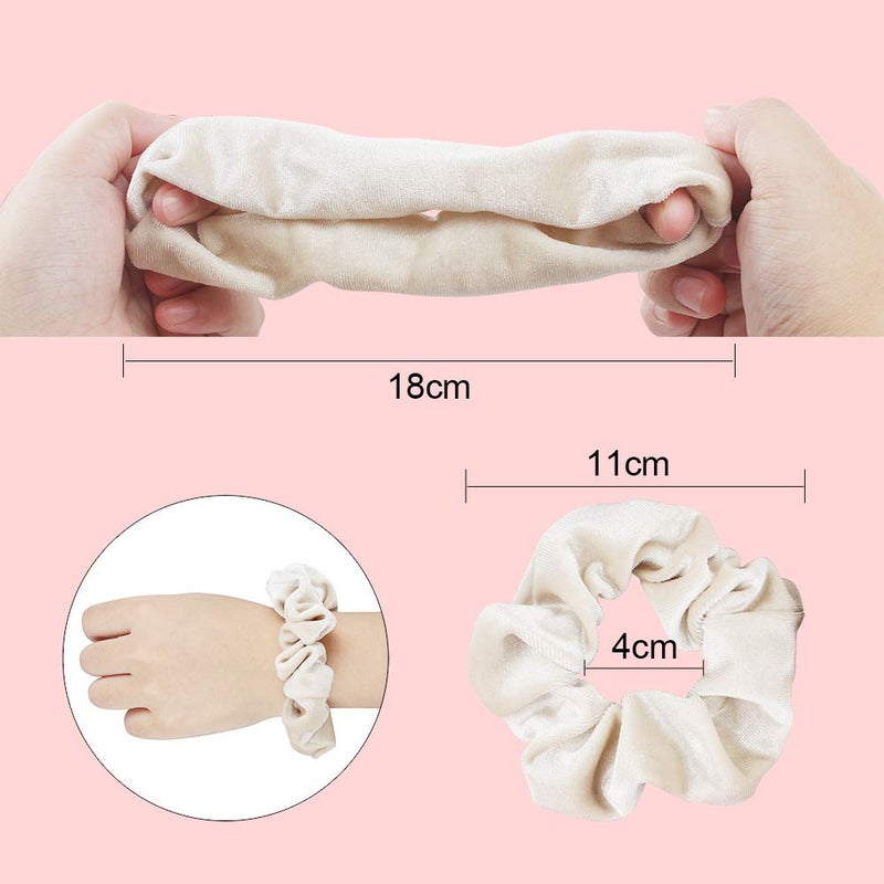 Heqishun 18 Pcs Blush Theme Hair Scrunchies Velvet Elastic Hair Bands Pink Love Scrunchy Hair Ties Hair Bobbles for Women and Girls - Image 5